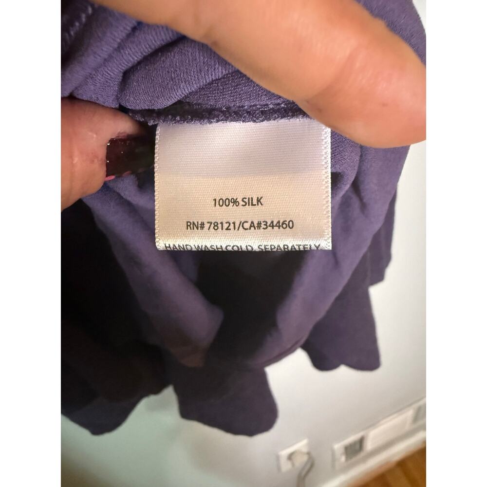 Eileen Fisher wool open-front cardigan and silk layering cami in purple size 2x - Picture 5 of 9